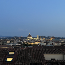 First night in Italy - View from the social hub 